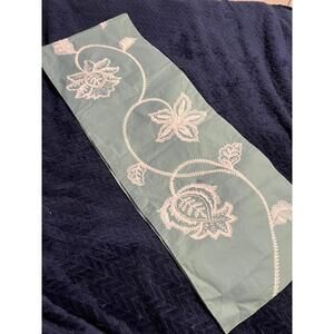 Embroidered Cotton and Polyester Table Runner
